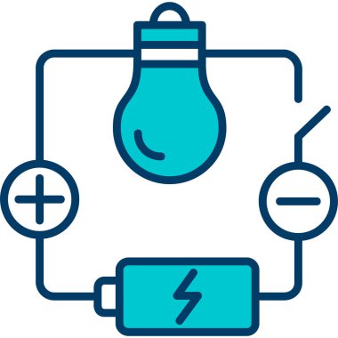 Elektrik simgesinin vektör illüstrasyonu