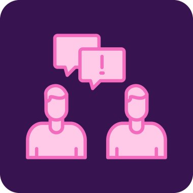 Konuşma baloncukları simgesi, vektör illüstrasyonu basit tasarım