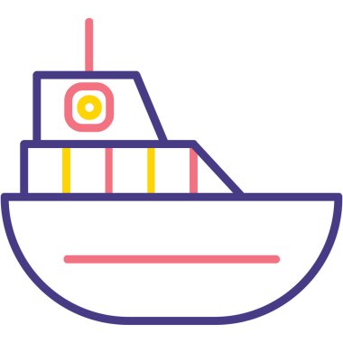 tekne ikonu vektör illüstrasyonu