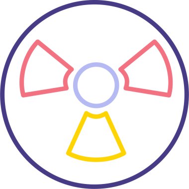 Radyasyon. Web simgesi basit illüstrasyon