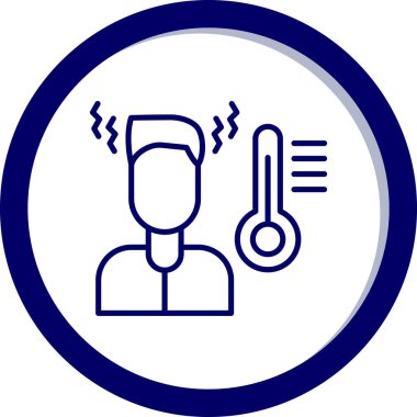 Mavi beyaz kulaklıklı bir adamın vektör çizimi