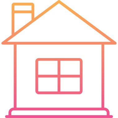 Ev. Web simgesi basit illüstrasyon