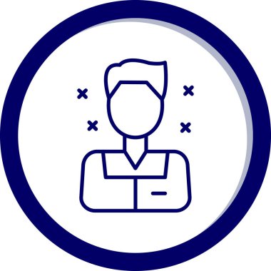 Bir insan simgesinin vektör illüstrasyonu