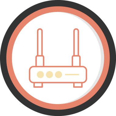 Yönlendirici simgesi, vektör illüstrasyonu