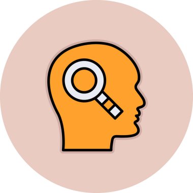 Soru işareti simgesi olan insan kafası. vektör illüstrasyonu