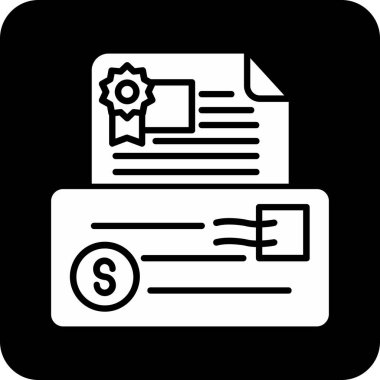 Belge. Web simgesi basit illüstrasyon