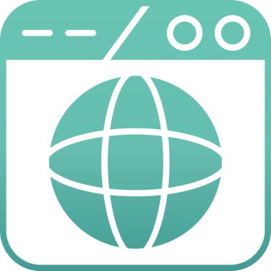 Benzersiz küresel internet vektör simgesi