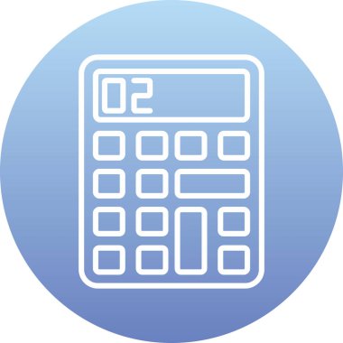 Hesap makinesi. Web simgesi basit illüstrasyon