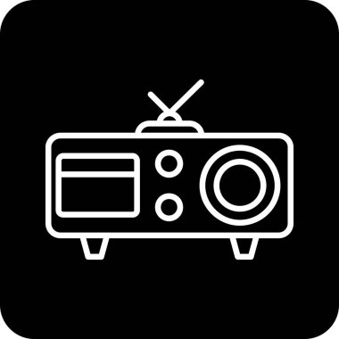 Vektör TV simgesi illüstrasyonu