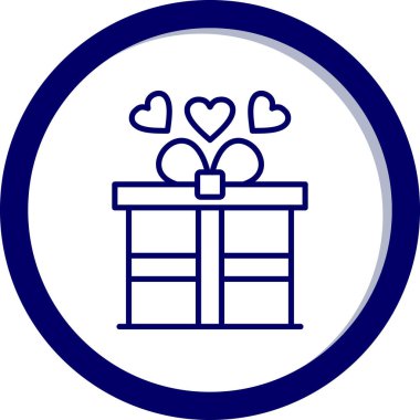 Hediye. Web simgesi basit illüstrasyon