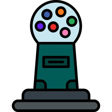 Kontrol kumandası joystick simgesi. joyepad vektör simgesi rengi düz izole