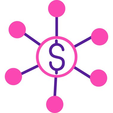 Bir dolar simgesinin vektör illüstrasyonu