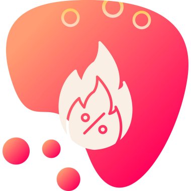 Yanan ateş. Web basit illüstrasyonu