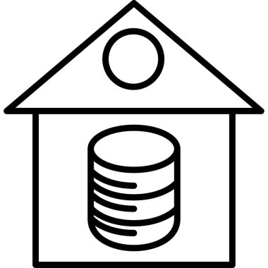 veri merkezi simgesi vektör illüstrasyonu