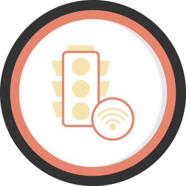 Kablosuz. Web simgesi basit illüstrasyon