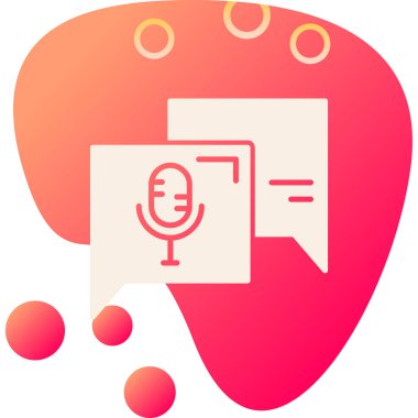 Mikrofon. Web simgesi basit illüstrasyon