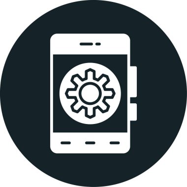 Akıllı telefon. Web simgesi basit illüstrasyon
