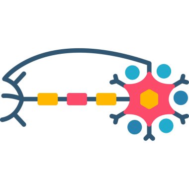 DNA molekül ikonu, düz tasarım. 10 saniye.