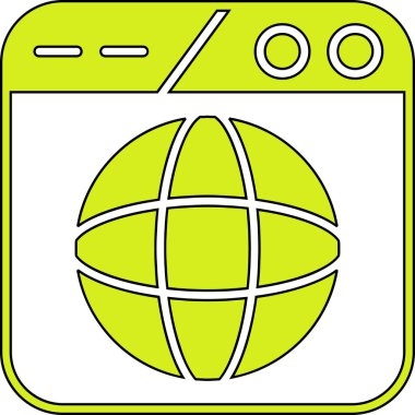 Tarayıcı internet tarayıcı simgesi ana hat biçiminde