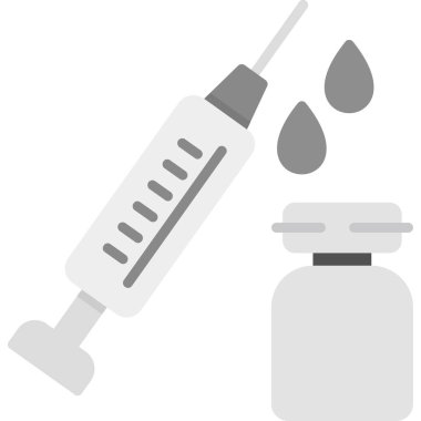 Aşı, aşı, aşı, aşı, aşı, iğne, iğne, vektör ikonu, illüstrasyon