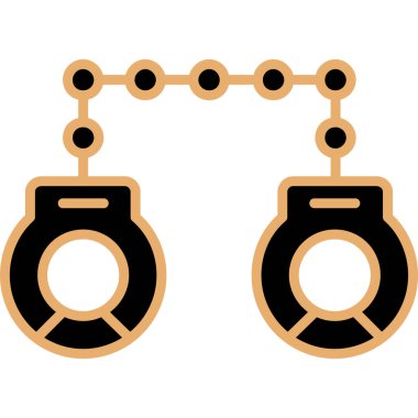 Zincir simgesi. düz tasarım