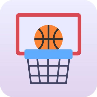 Basketbol ikonu vektör illüstrasyonu