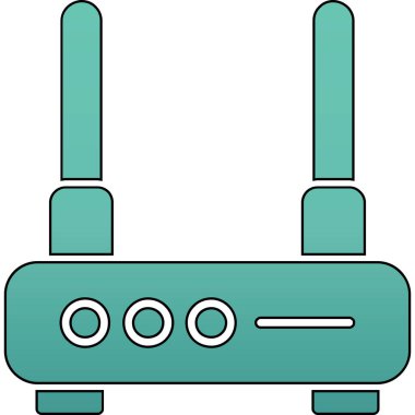 router simgesi vektör illüstrasyonu