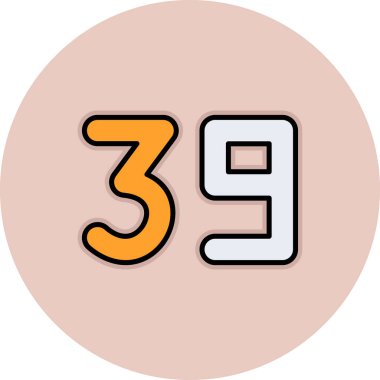 3 numaralı simgenin vektör illüstrasyonu