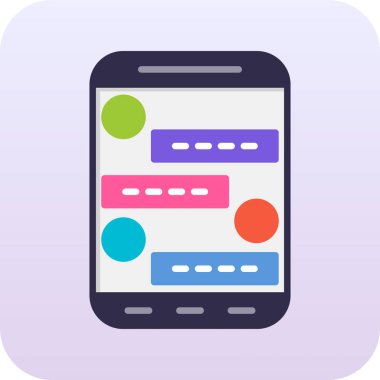 Cep telefonu. Web simgesi basit illüstrasyon