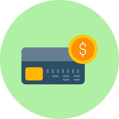 Banka kartı vektör simgesi