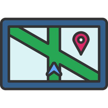 harita işaretleyici simgesi vektör çizimi çizimi