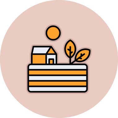 Modern yapı simgesinin vektör illüstrasyonu