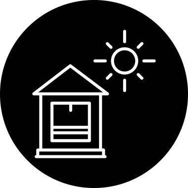 Bir ev simgesinin vektör illüstrasyonu