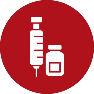 İlaç şişesi. Web simgesi basit illüstrasyon