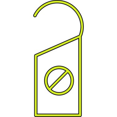 Yeşil ve sarı çizgi simgesinin vektör çizimi