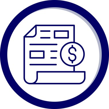 para vektör simgesi. biçim düz daire içine alınmış sembol, yuvarlak açılar, mavi renk, beyaz arkaplan