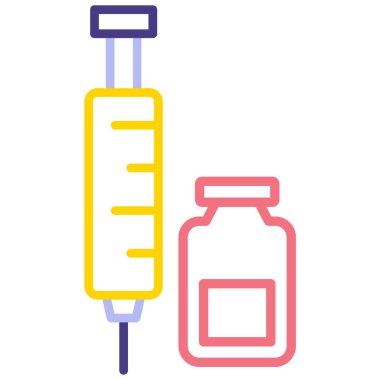 Aşı. Web simgesi basit illüstrasyon