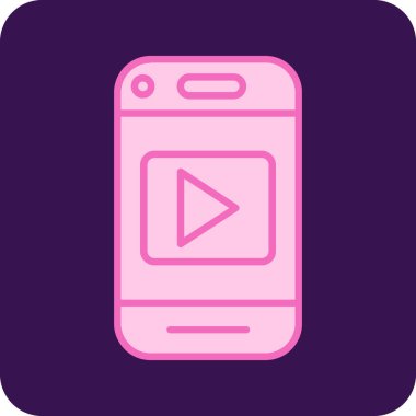 akıllı telefon simgesi, vektör illüstrasyonu basit tasarım