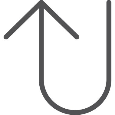 ok yönü simgesi ana hat biçiminde