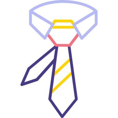 Kravat. Web simgesi basit illüstrasyon