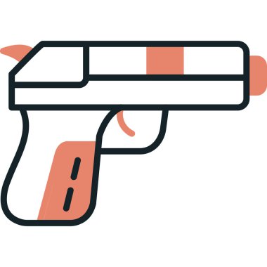 Silah. Web simgesi basit illüstrasyon