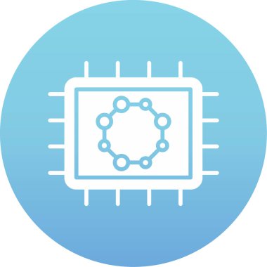 İşlemci. Web simgesi basit illüstrasyon