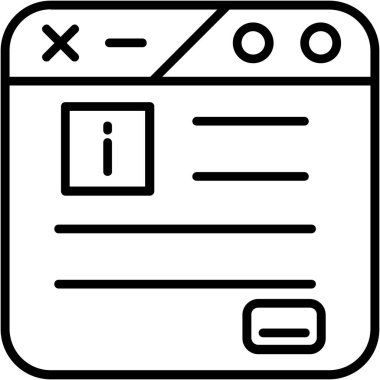 Tarayıcı pencere simgesi dış hat biçiminde