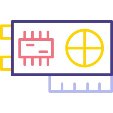 İşlemci. Web simgesi basit illüstrasyon
