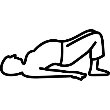 Yoga ikonu yapan kadın, taslak tarzı