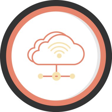 bulut wifi vektör simgesi