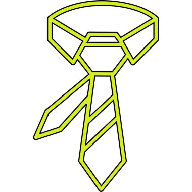 Çizgi film sarı kravatının vektör çizimi