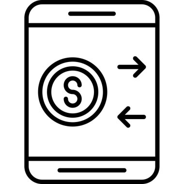 Para için. Web simgesi basit illüstrasyon