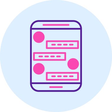 Cep telefonu simgesinin vektör illüstrasyonu