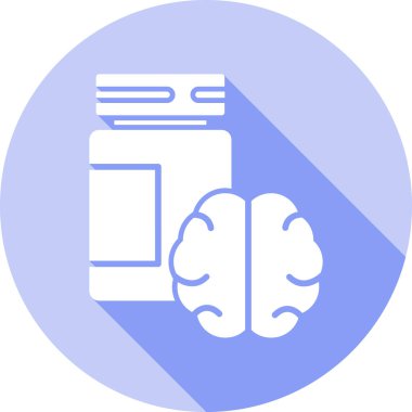 beyin modern simgesi, vektör illüstrasyonu